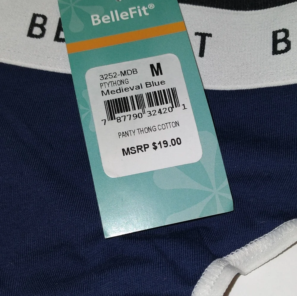 NWT BelleFit blue thong - Picture 2 of 4